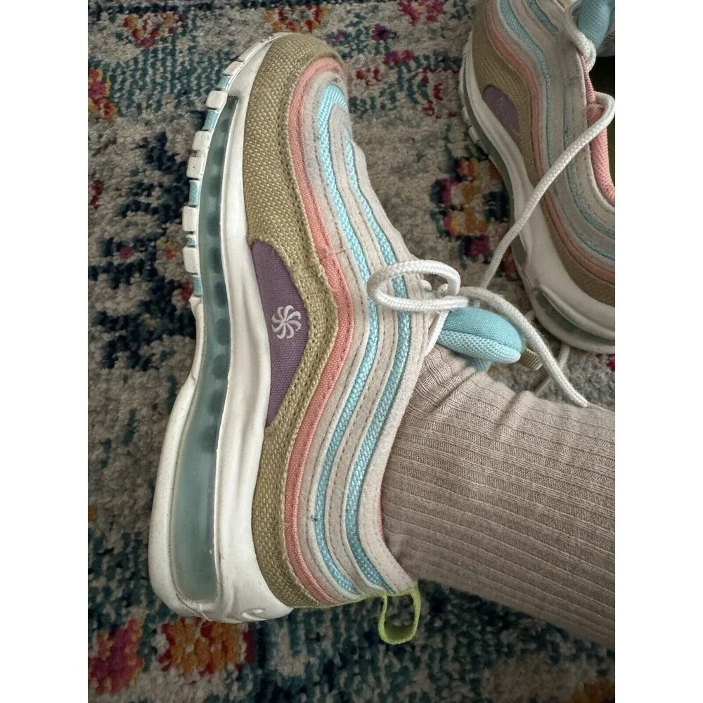 Nike Air Max 97 SE GS Sun Club Copa Sail Wheat Grass DQ4126-400‎ 5Y 6.5 Women